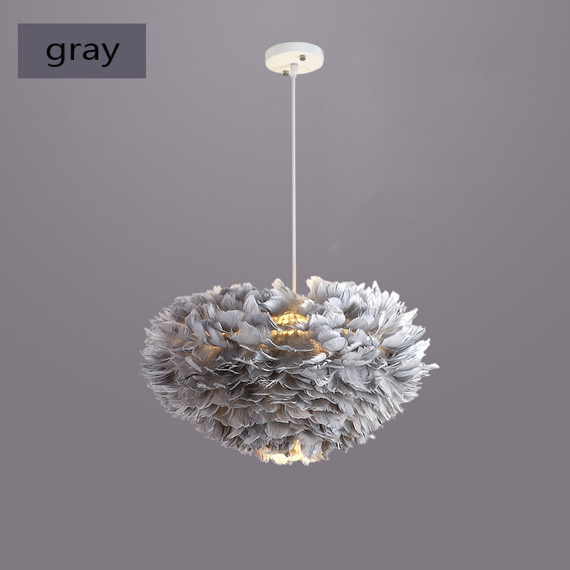 Modern Romantic Loft Goose feather Pendant Light