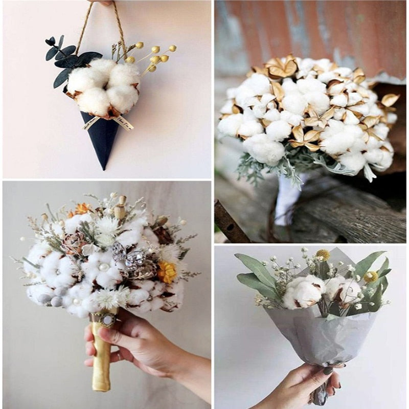 10 Head Artificial Cotton Flower