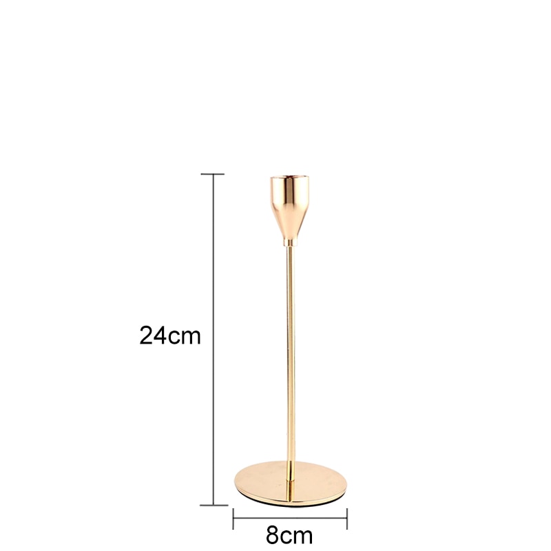 3 Pcs Metal Candle Holders Set