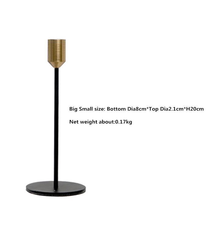 Brass Gold Black Taper Candlestick Holders