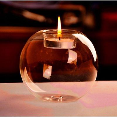 Europe style crystal clear glass hollow candle holder