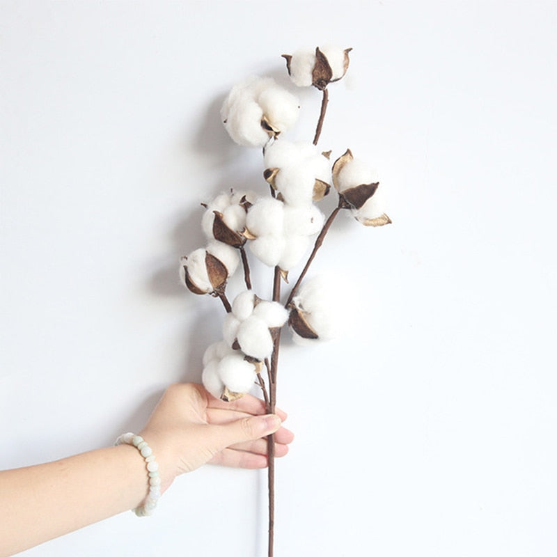 10 Head Artificial Cotton Flower