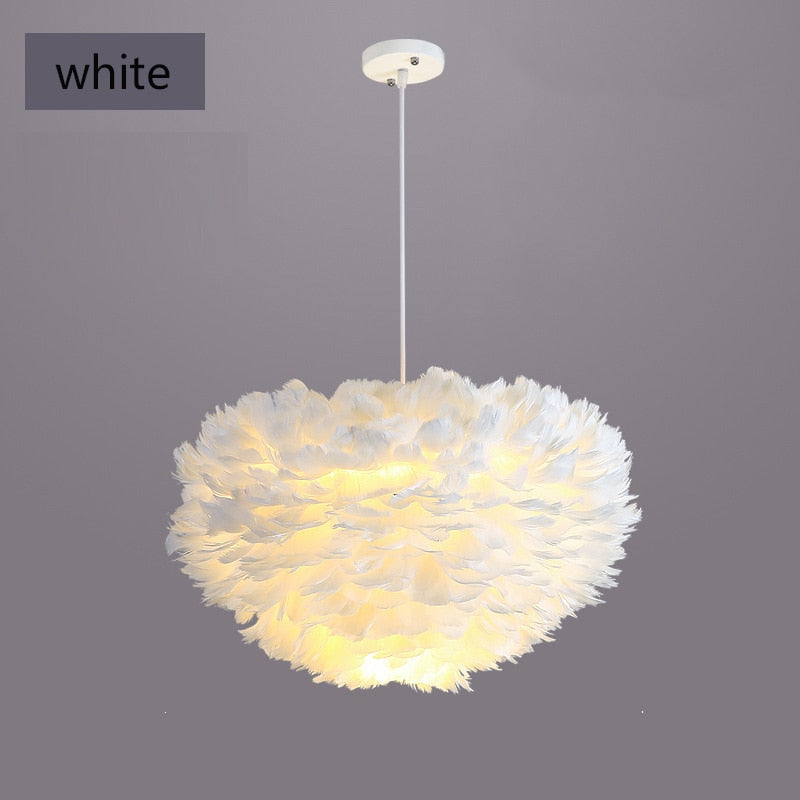 Modern Romantic Loft Goose feather Pendant Light