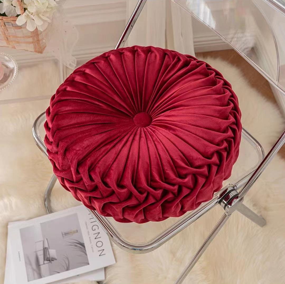 35x35cm Round Velvet Seat Cushion