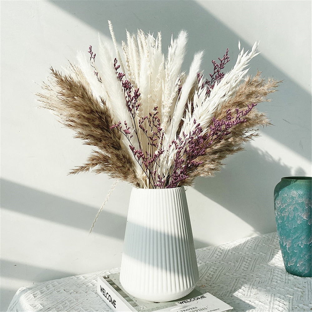 80 PCS Natural Dried Pampas Grass