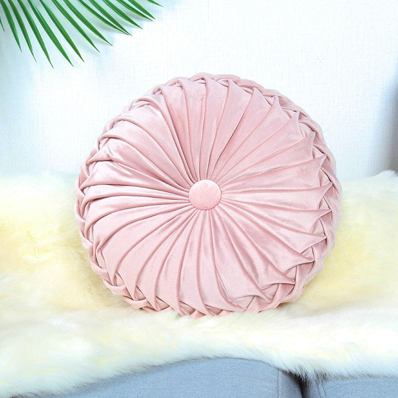 35x35cm Round Velvet Seat Cushion