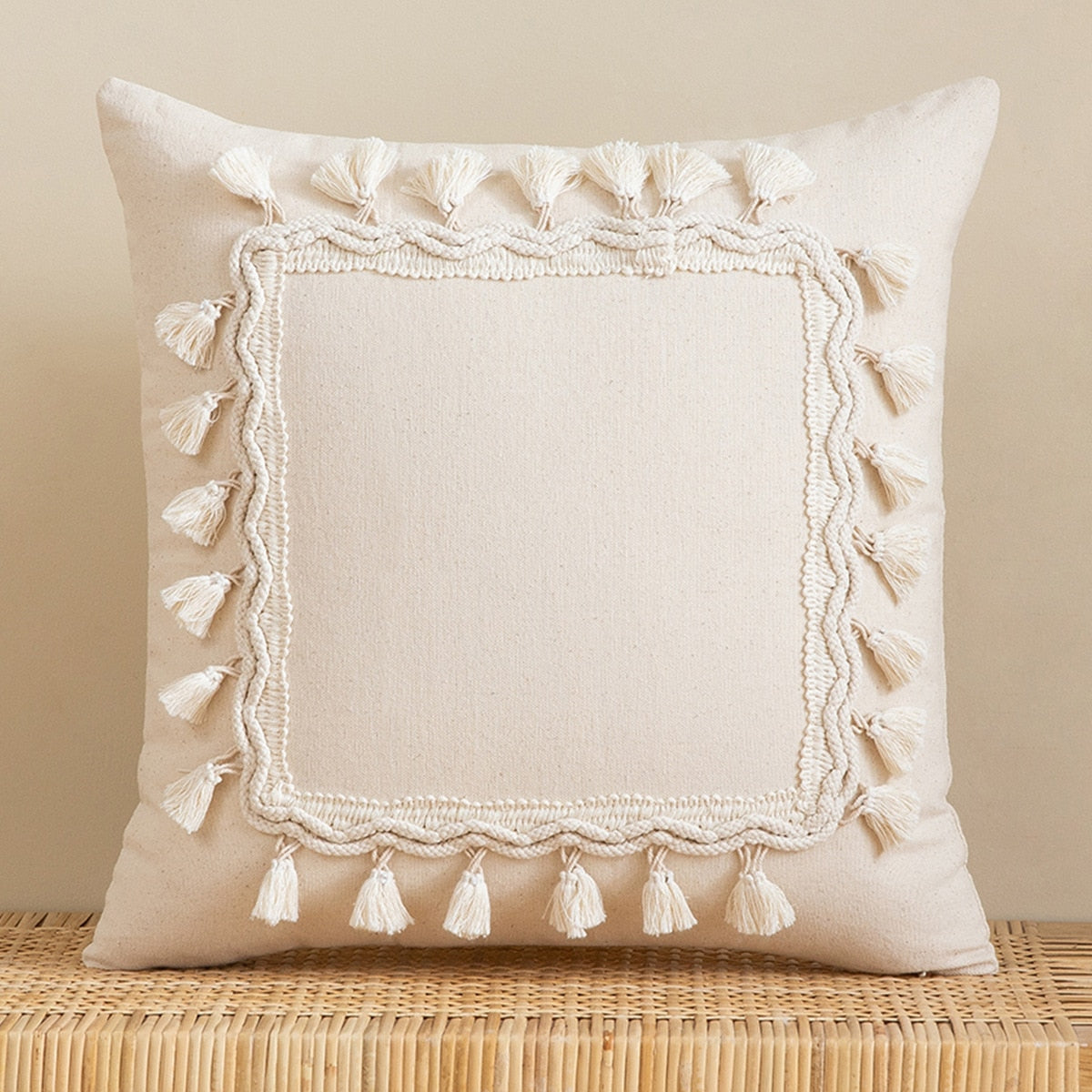 Boho Linen Cotton Pillow Cover