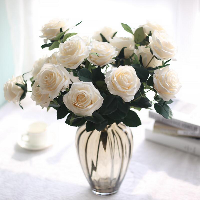 10 Heads Rose Artificial Silk Flower Bouquet