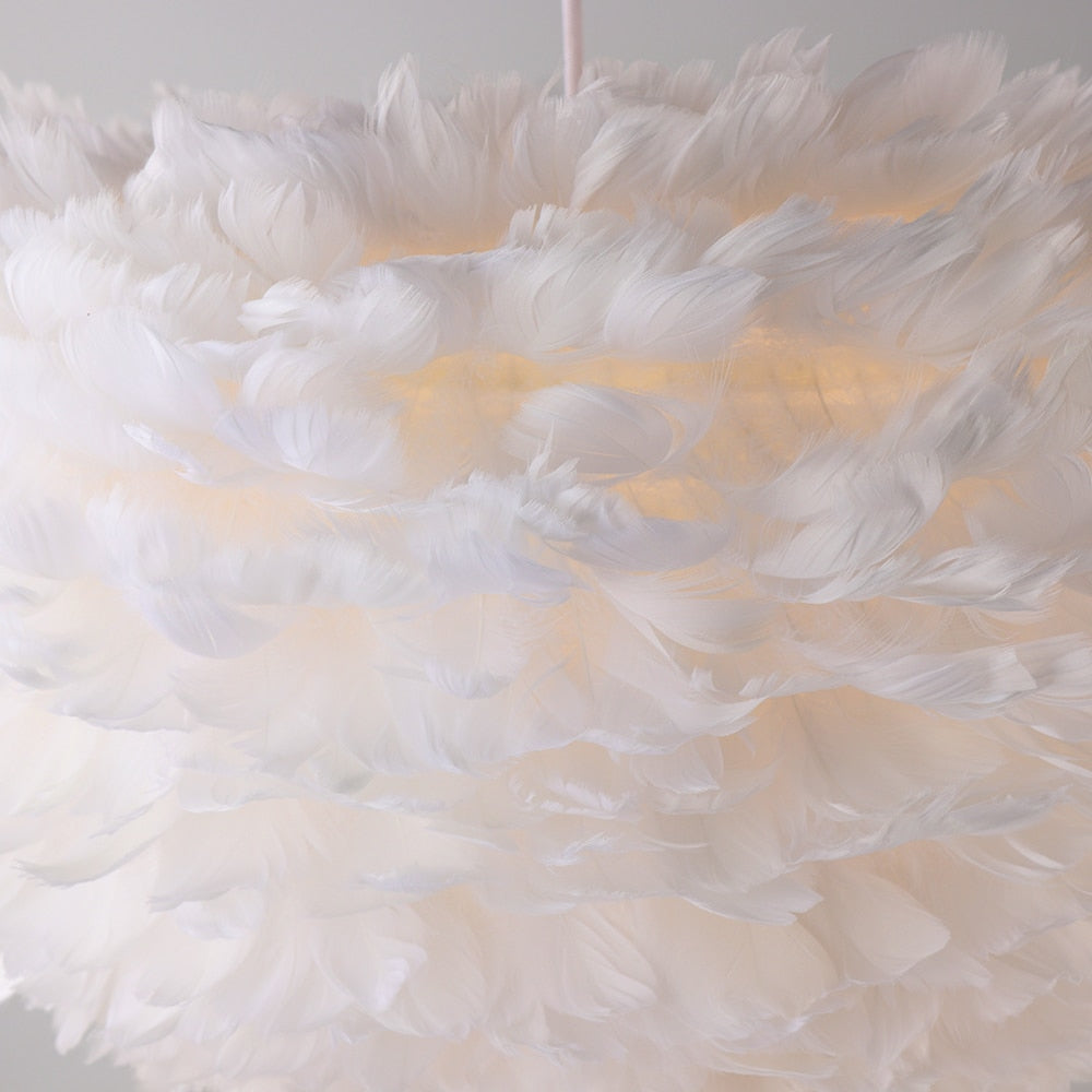 Modern Romantic Loft Goose feather Pendant Light