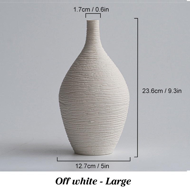 Narrow Mouth Nordic Ceramic Vase