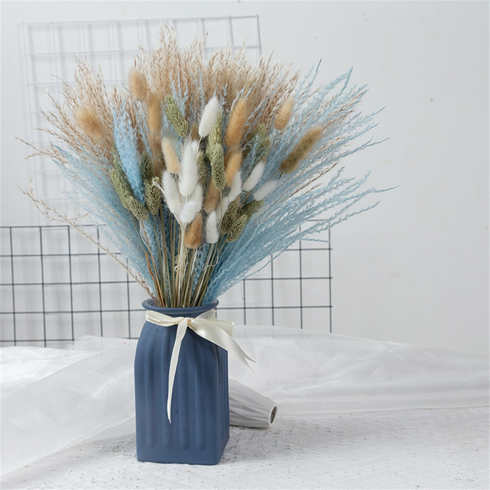 80 PCS Natural Dried Pampas Grass