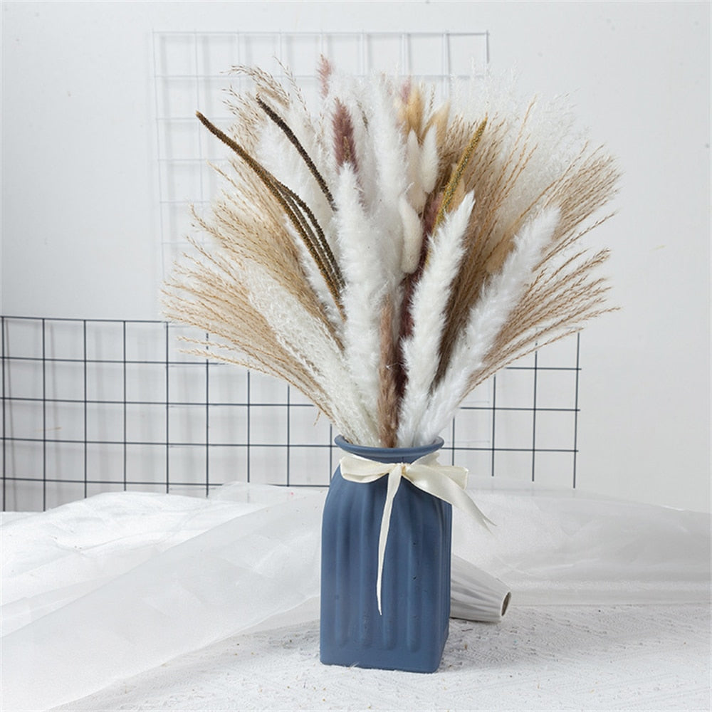 80 PCS Natural Dried Pampas Grass