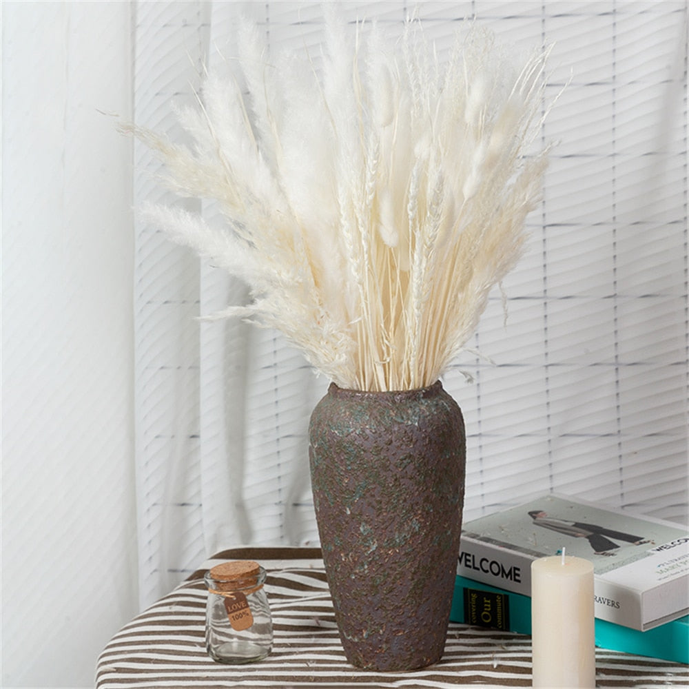 80 PCS Natural Dried Pampas Grass