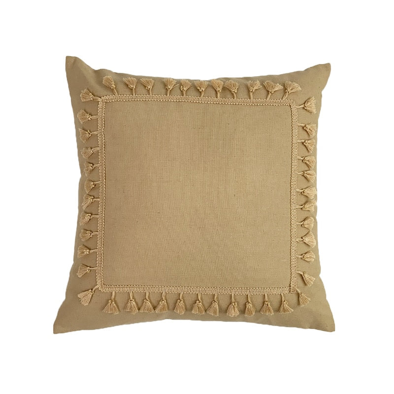 Boho Linen Cotton Pillow Cover