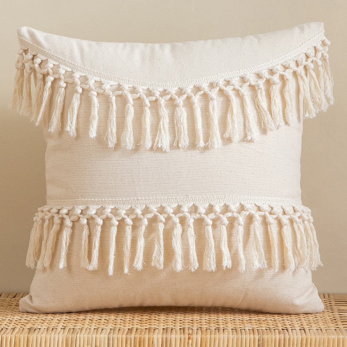 Boho Linen Cotton Pillow Cover