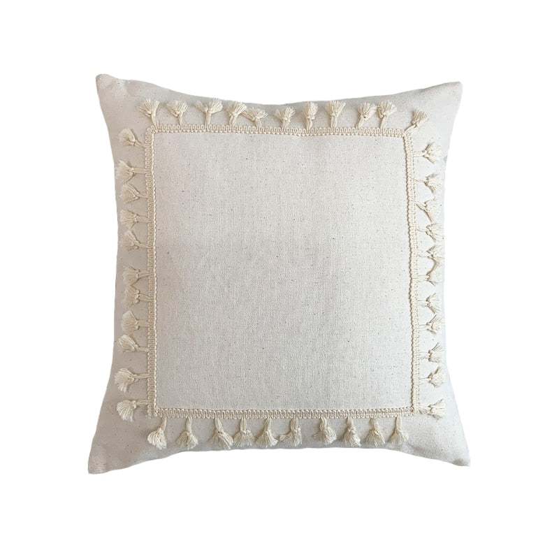 Boho Linen Cotton Pillow Cover