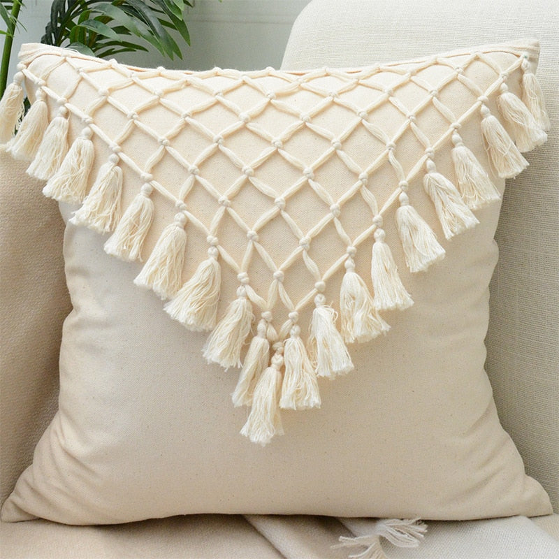 Boho Linen Cotton Pillow Cover