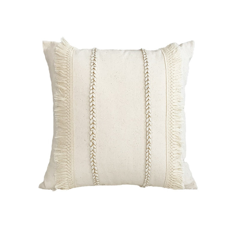 Boho Linen Cotton Pillow Cover