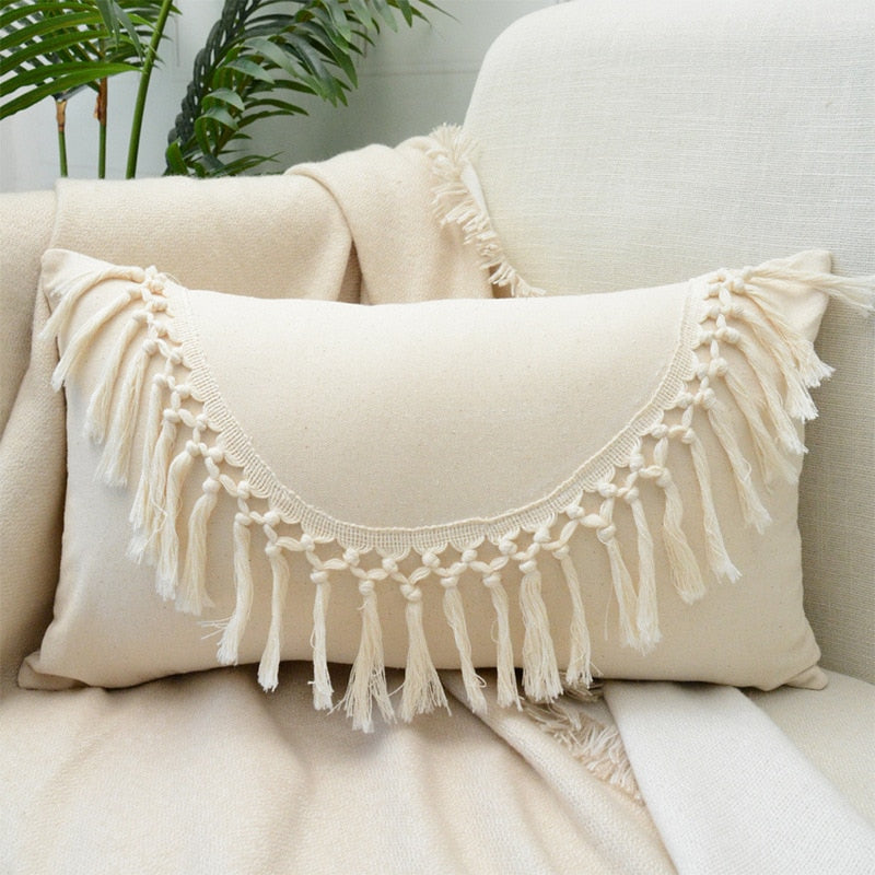 Boho Linen Cotton Pillow Cover