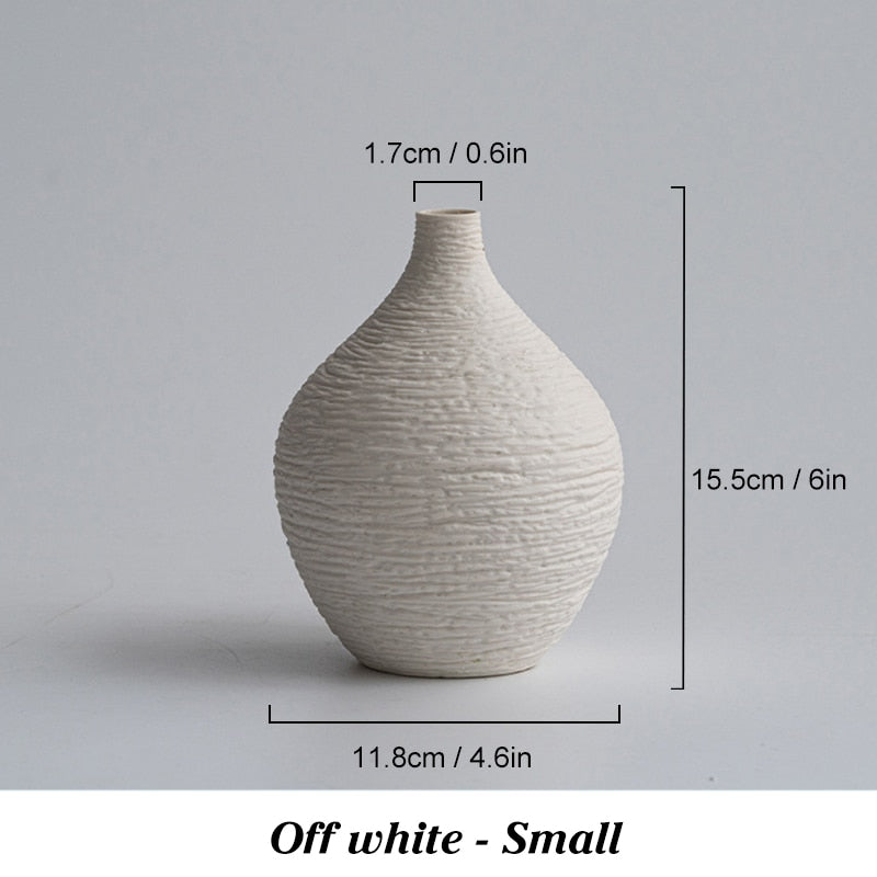 Narrow Mouth Nordic Ceramic Vase