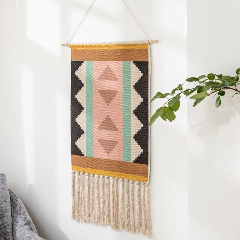 Boho Hanging Tapestry with Handmade Tassels