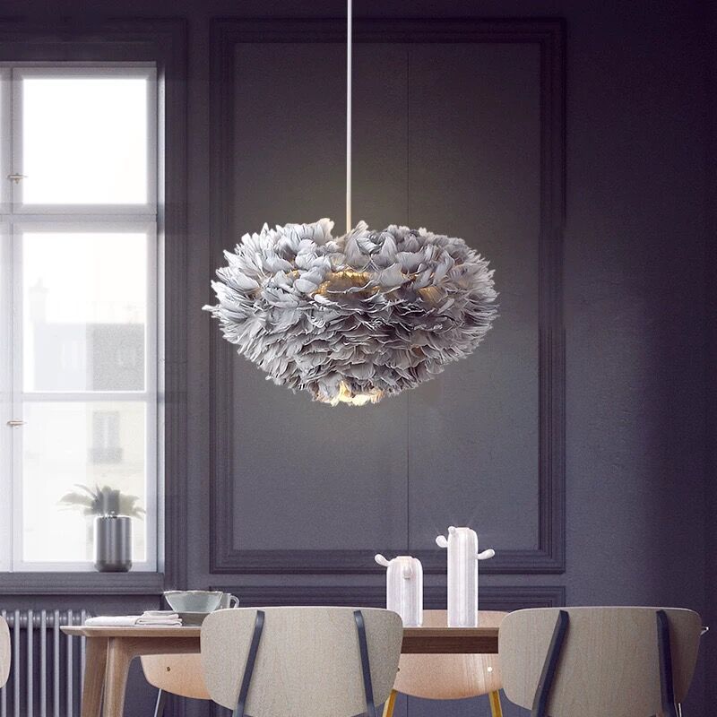 Modern Romantic Loft Goose feather Pendant Light