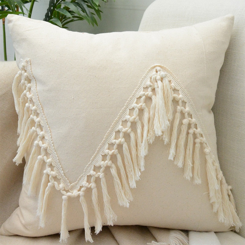 Boho Linen Cotton Pillow Cover