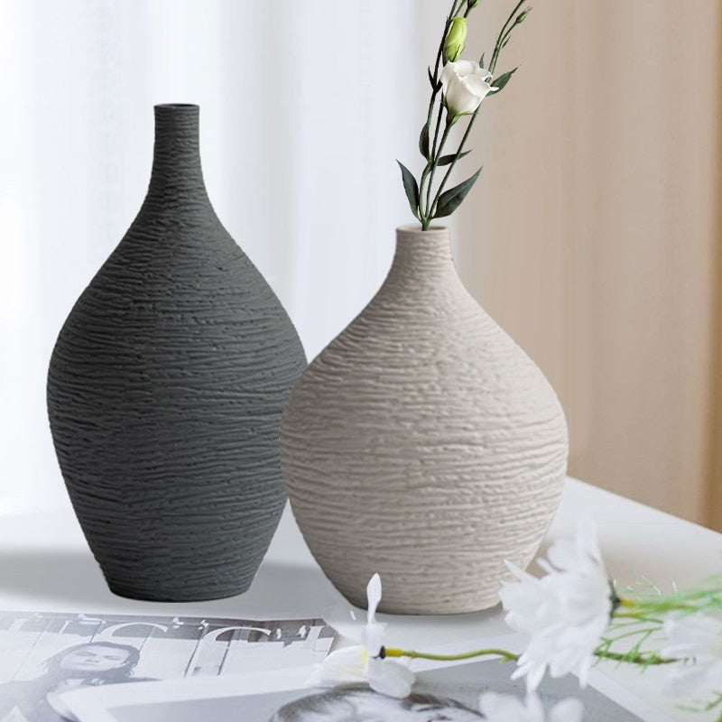 Narrow Mouth Nordic Ceramic Vase