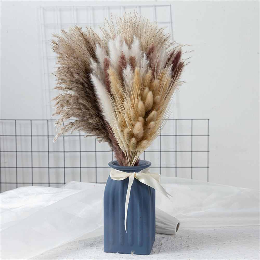 80 PCS Natural Dried Pampas Grass