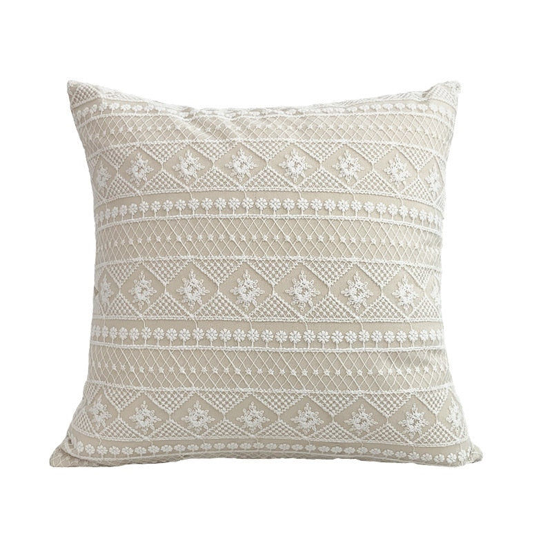 Boho Linen Cotton Pillow Cover