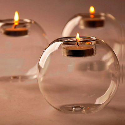 Europe style crystal clear glass hollow candle holder