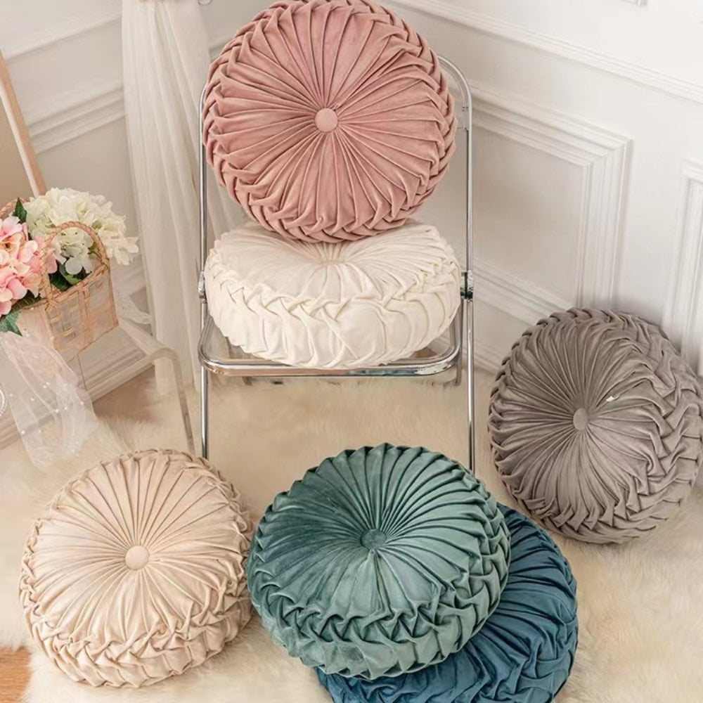 35x35cm Round Velvet Seat Cushion